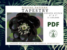 Load image into Gallery viewer, Onyx Odyssey Rose Tapestry PDF Download
