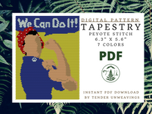 Load image into Gallery viewer, Rosie the Riveter Tapestry PDF Download
