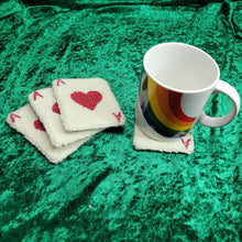 Load image into Gallery viewer, Mug Rug Ace of Hearts Coaster
