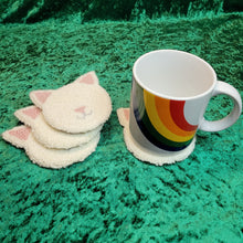 Load image into Gallery viewer, Mug Rug Cat Coaster
