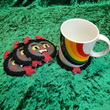 Load image into Gallery viewer, Mug Rug Krampus Coaster
