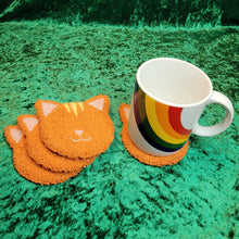 Load image into Gallery viewer, Mug Rug Cat Coaster
