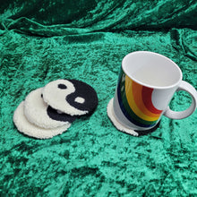 Load image into Gallery viewer, Mug Rug Yin Yang Coaster
