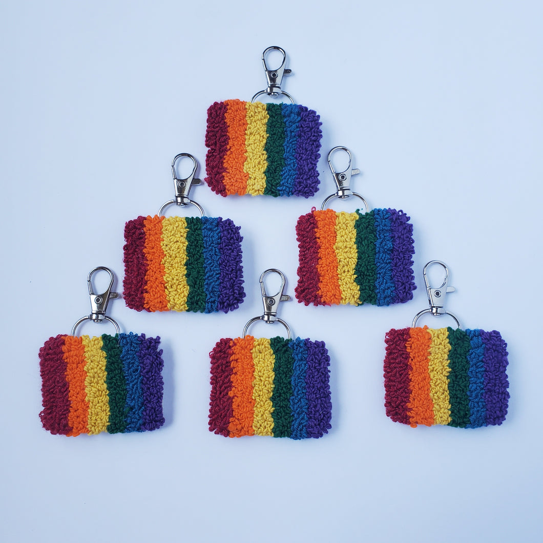 Punch Needle Pride Keychain