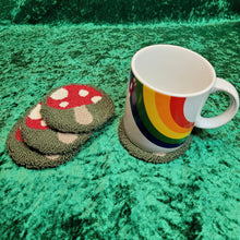 Load image into Gallery viewer, Mug Rug Mushroom Coaster
