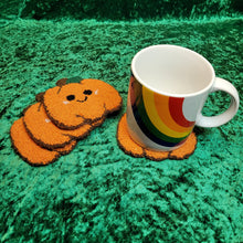 Load image into Gallery viewer, Mug Rug Pumpkin Coaster
