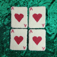 Load image into Gallery viewer, Mug Rug Ace of Hearts Coaster
