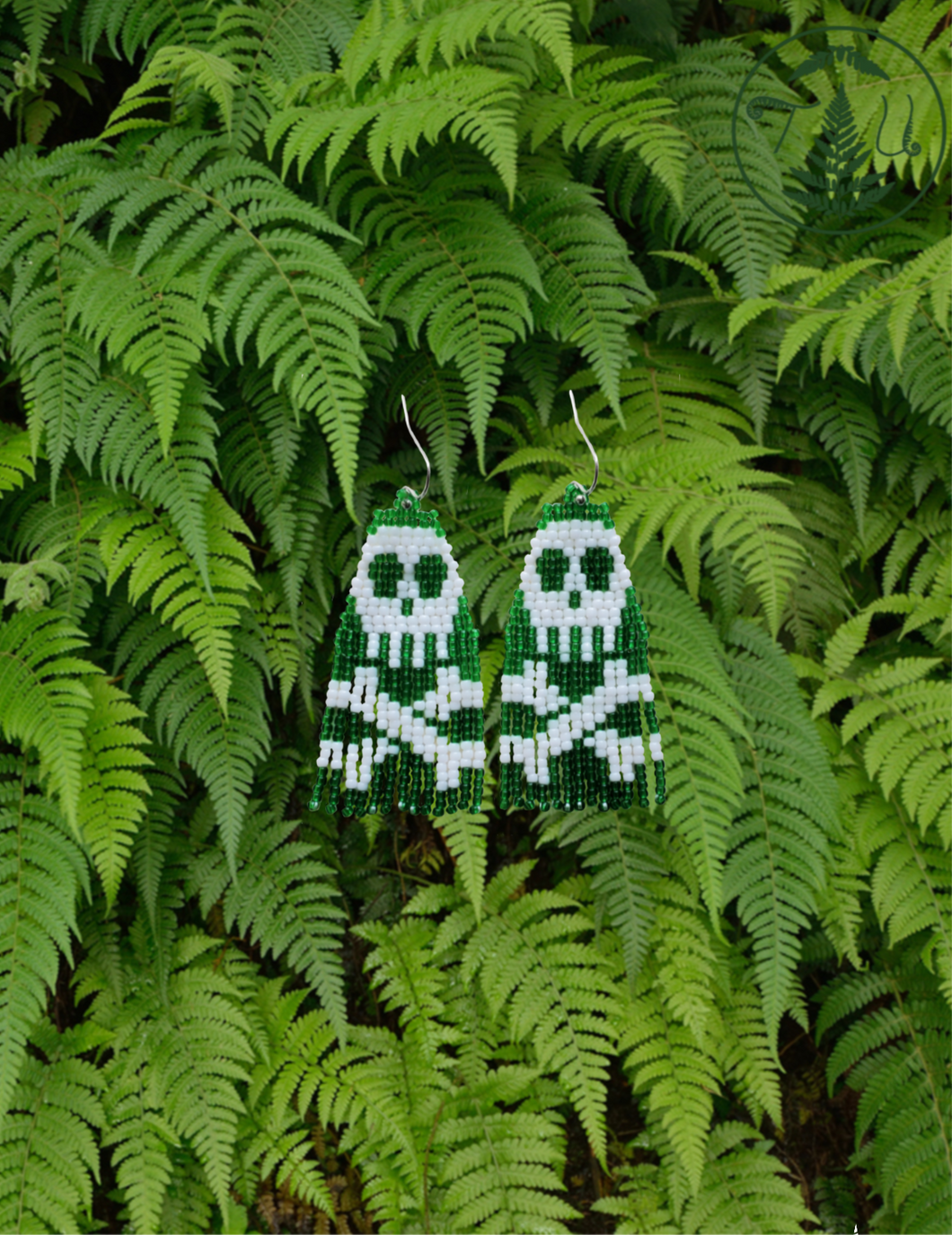 Skull and Crossbones - Green and White