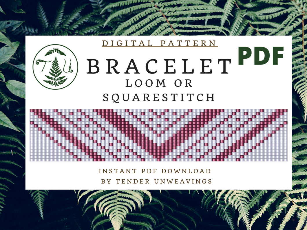 Pink and White Loom Bracelet PDF Download